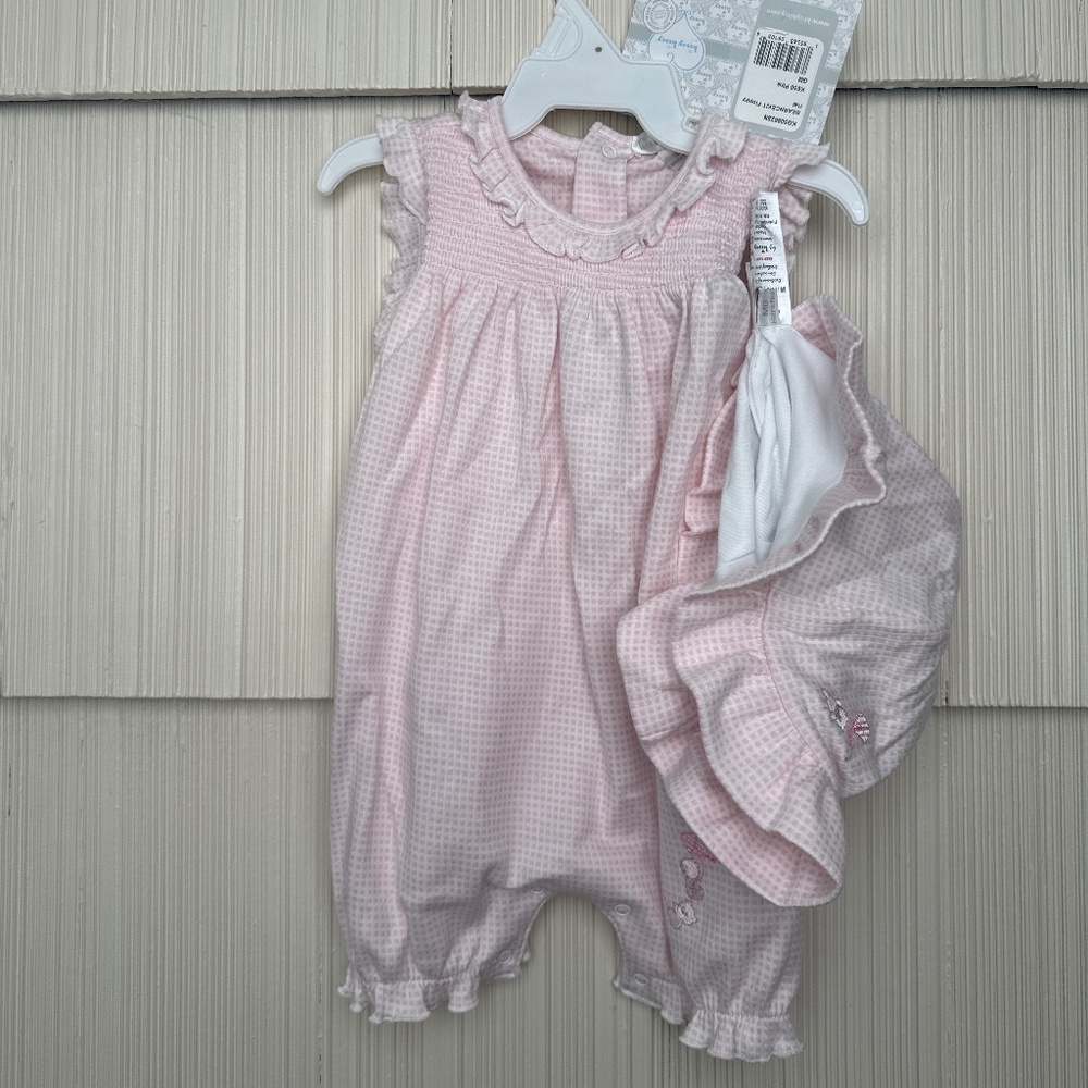 NWT Pink Kissy Kissy 3-6m Pink Kite Bear Outfit with Matching Hat